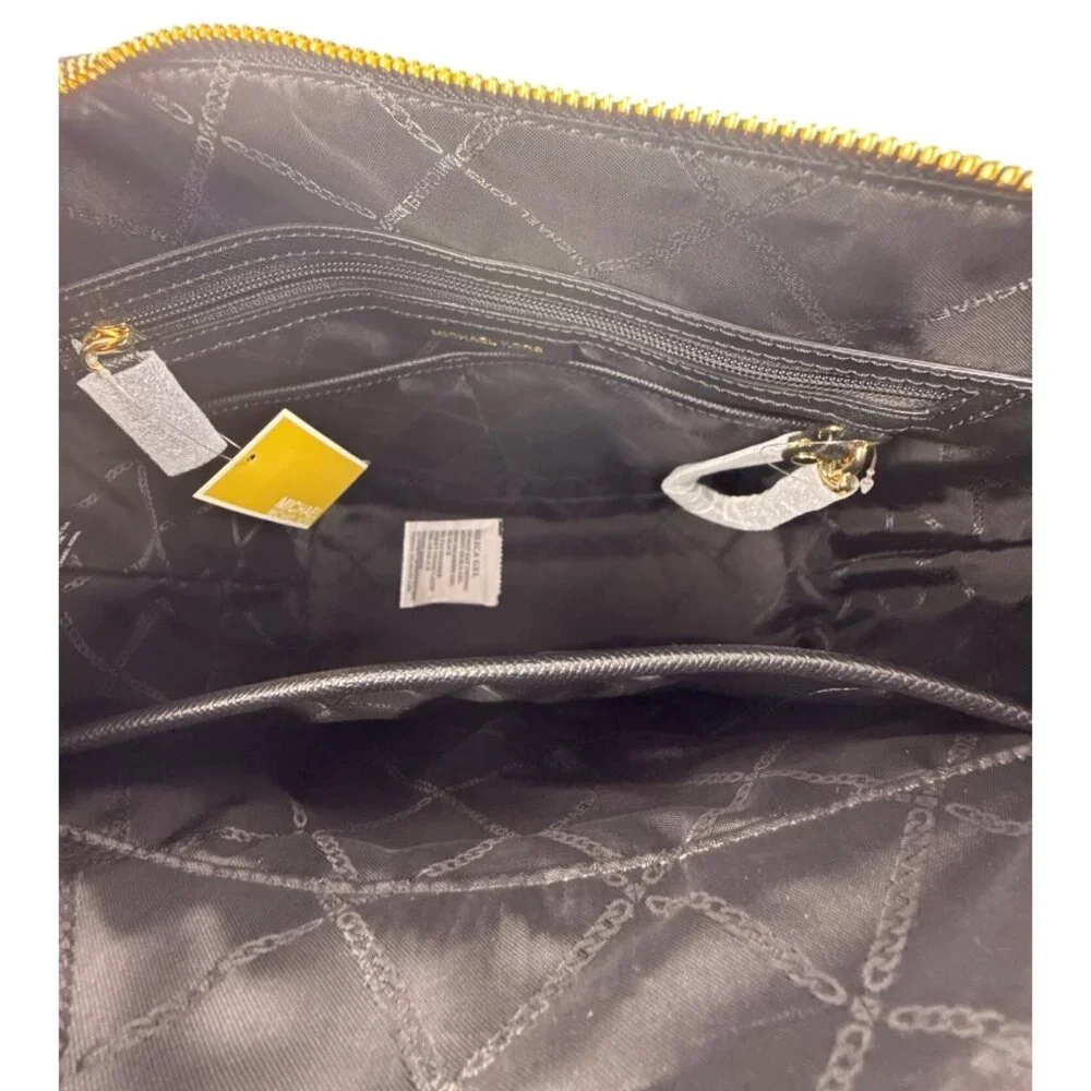 Michael Kors Women's Jet Set Large Tote Bag Black Saffiano Leather‎